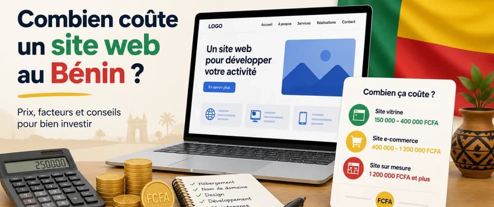 Combien coûte un site web au Bénin en 2026 ? Prix et devis